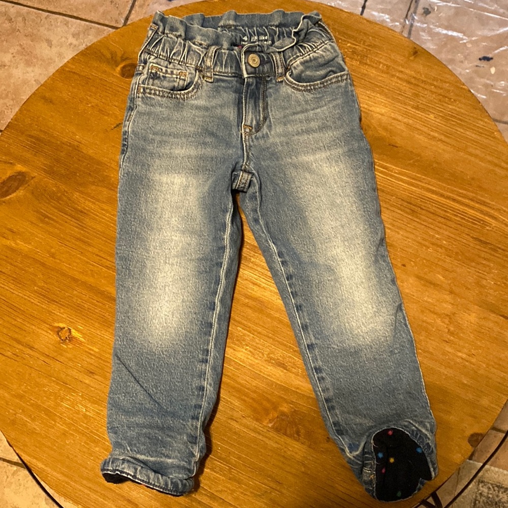 Baby Gap Girls Toddler Fleece Lined Just Like Mom Jeans